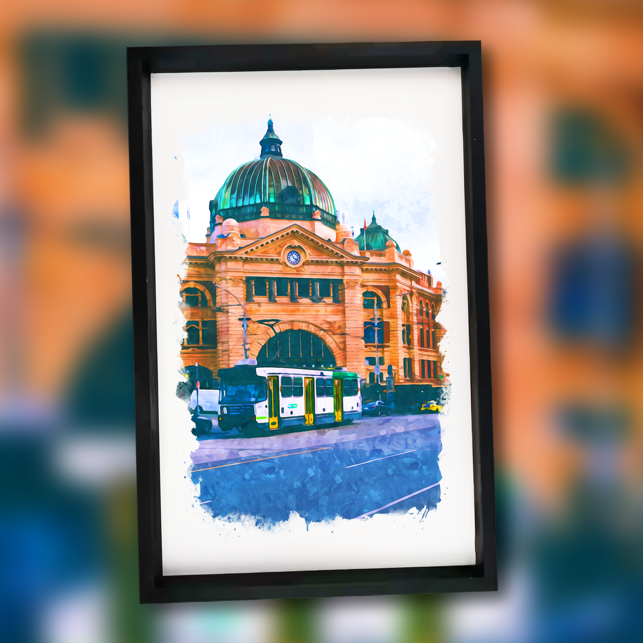 Melbourne's Flinders Street Station - 11x17 Wooden Sign