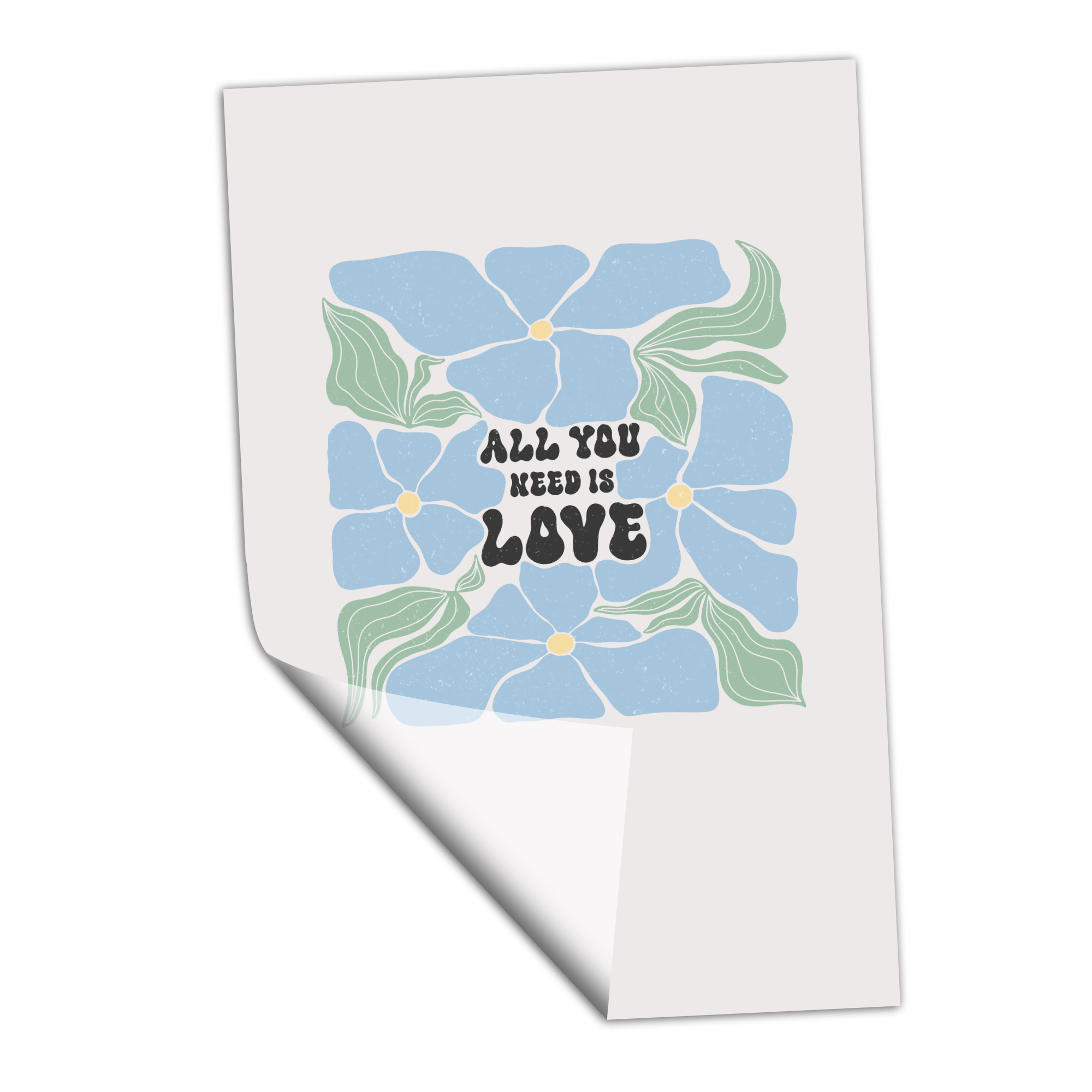 All You Need is Love Floral - Transfer