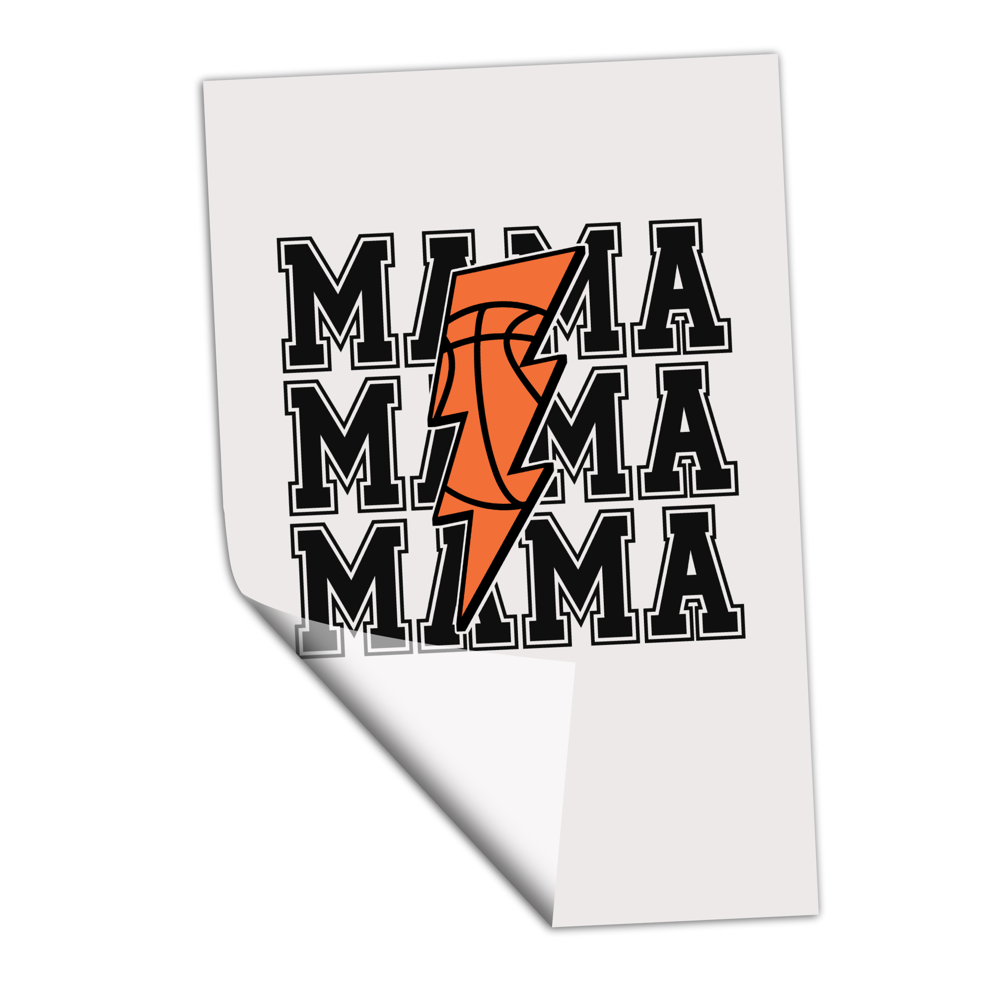 Basketball Mama Stacked - Lightning Bolt - DTF Transfer