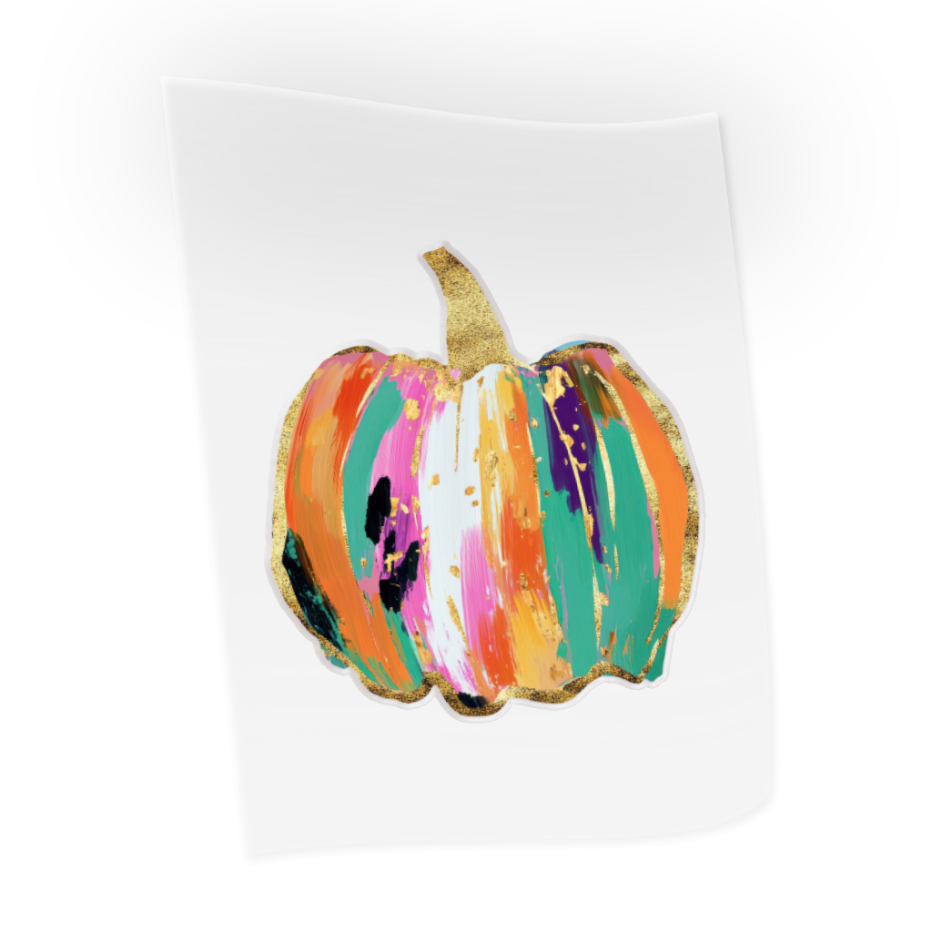 Brush Stroke Pumpkin - Full Color Decal