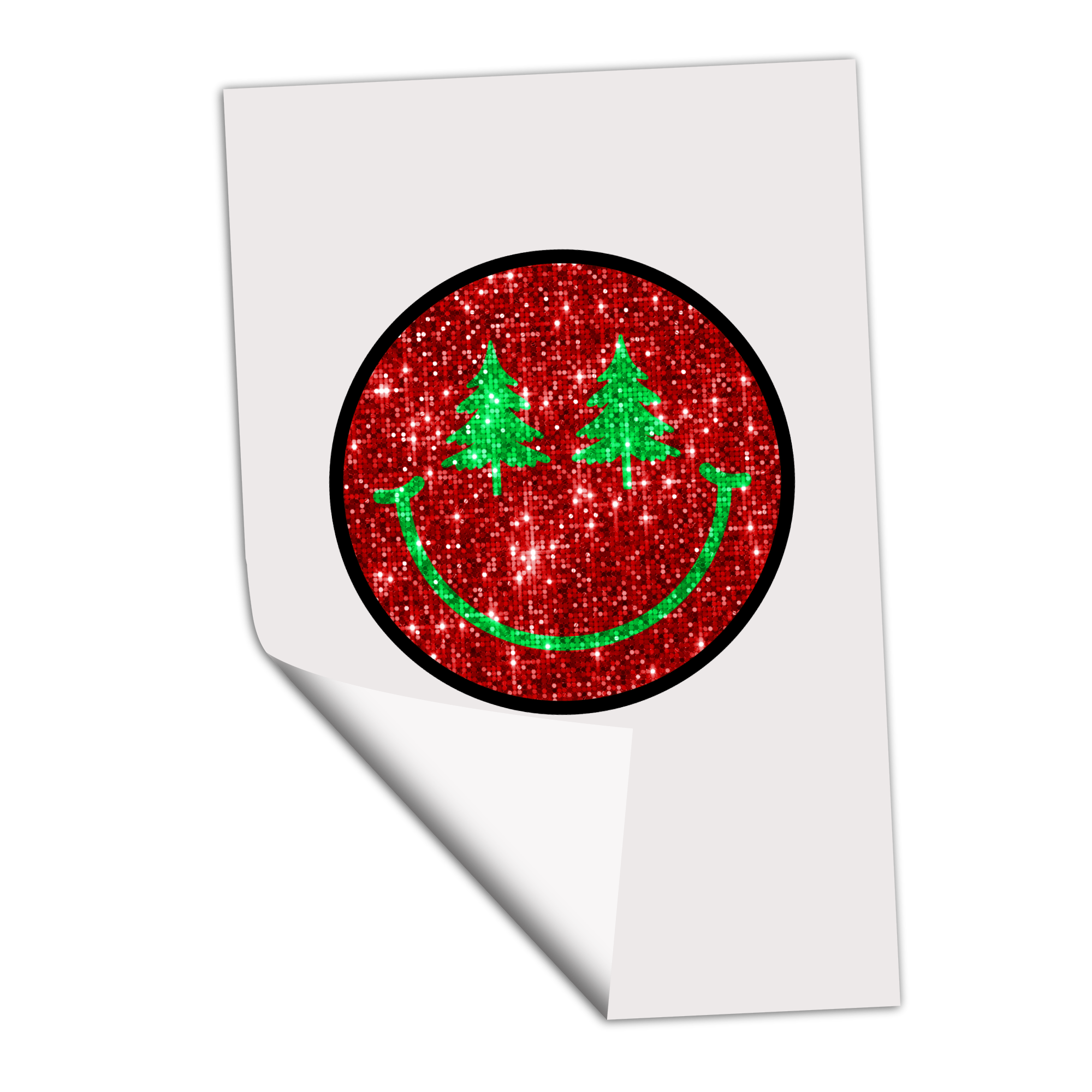 Christmas Sequin Smiley - Transfer