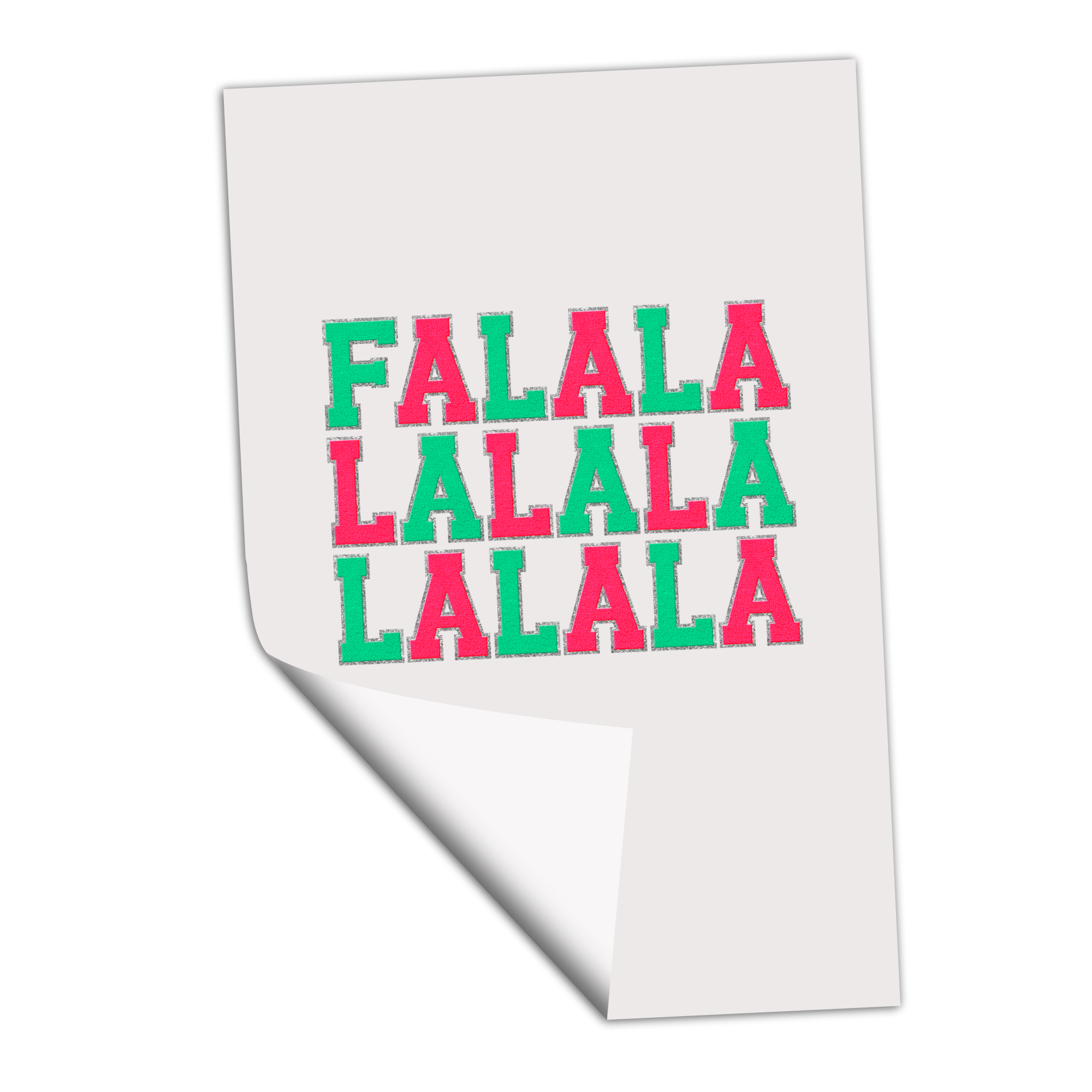 FaLaLaLaLa Chenille Letters - DTF Transfer