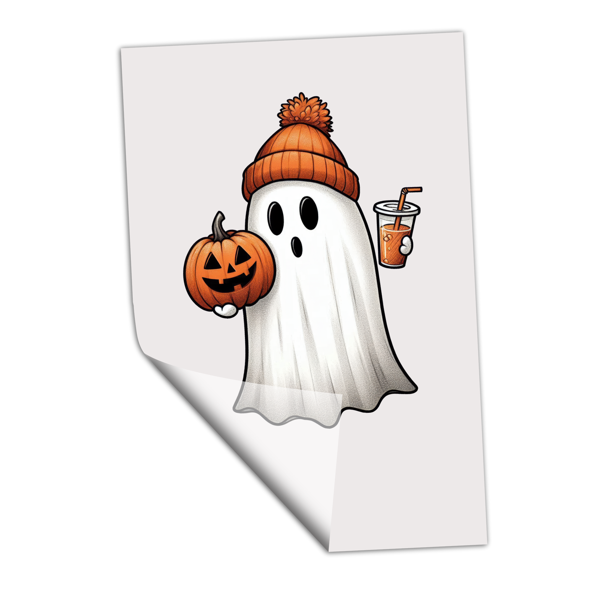 Ghost Scared of Fall Drinks - DTF Transfer