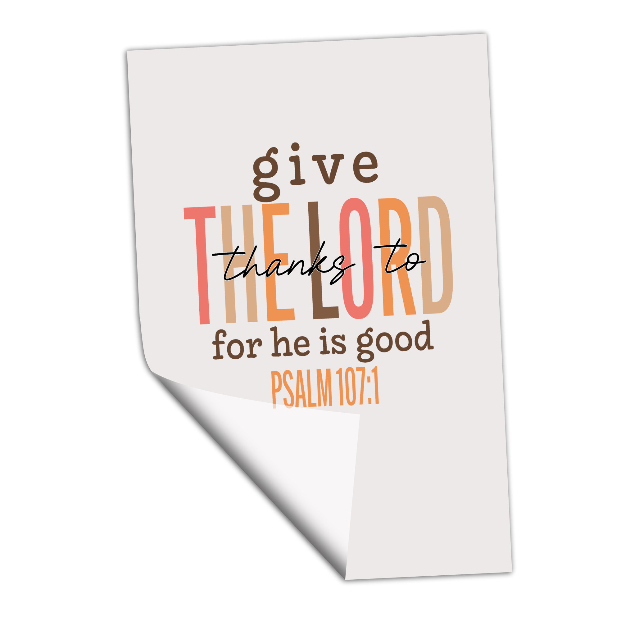 Give Thanks to the Lord - DTF Transfer