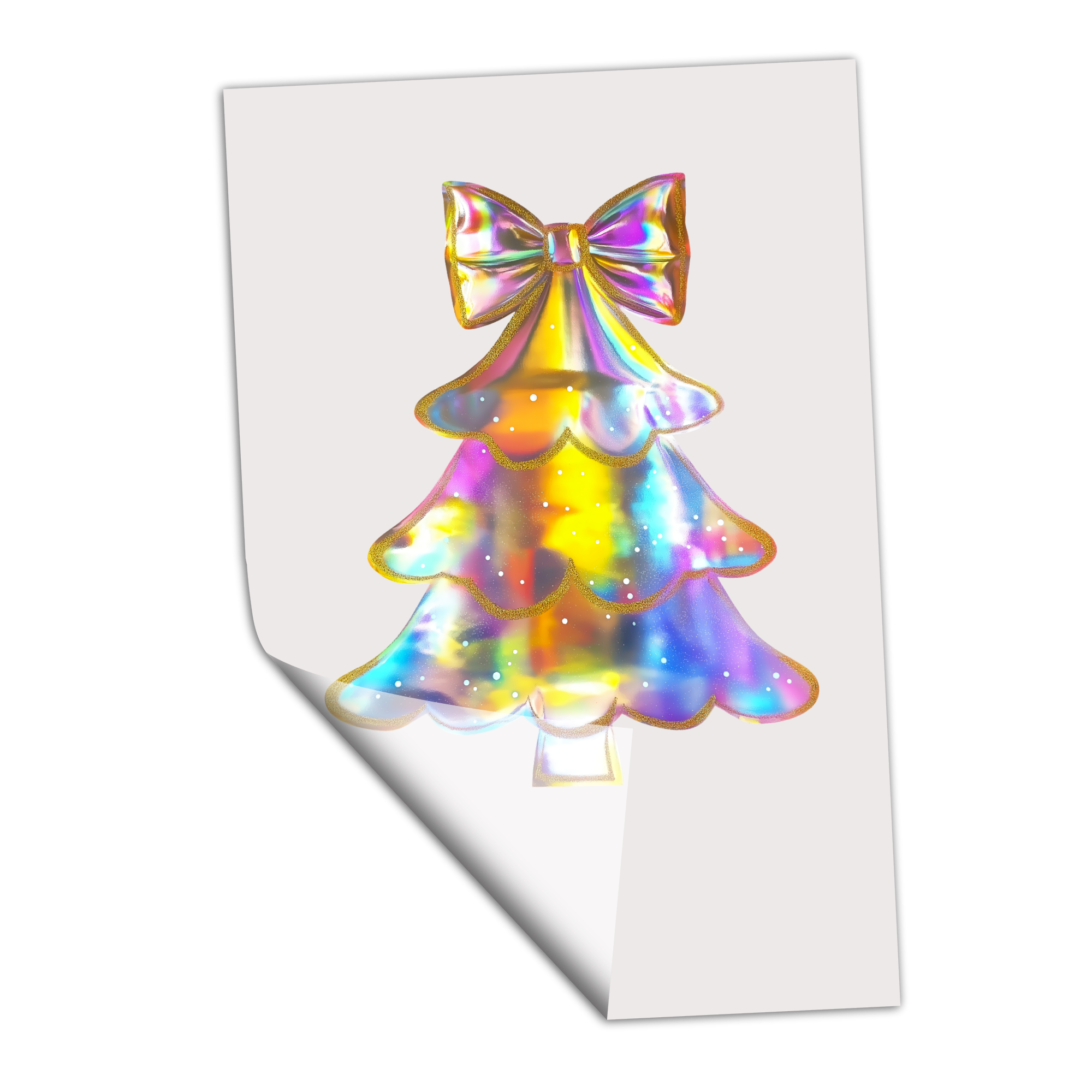 Iridescent Christmas Tree - DTF Transfer