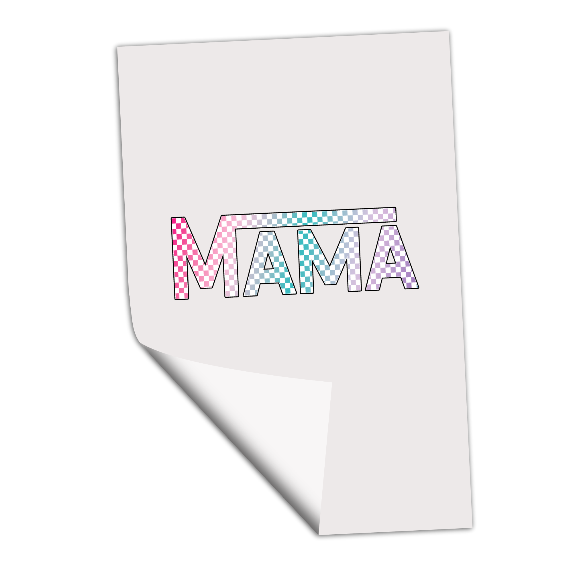 Mama - Pastel Checkered Brand - DTF Transfer