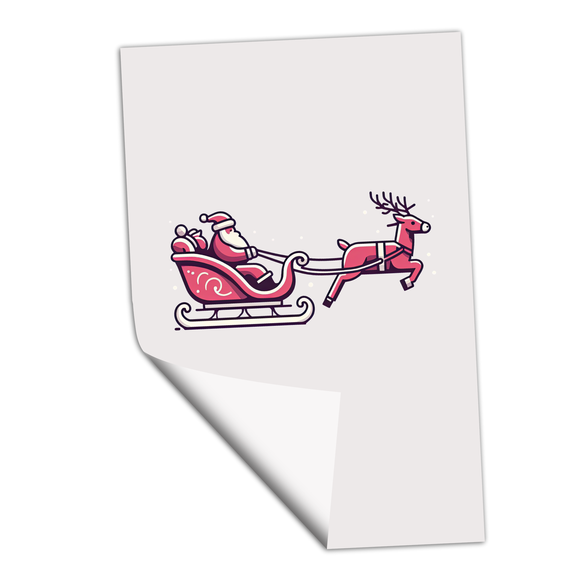 Modern Santa Sleigh - Transfer