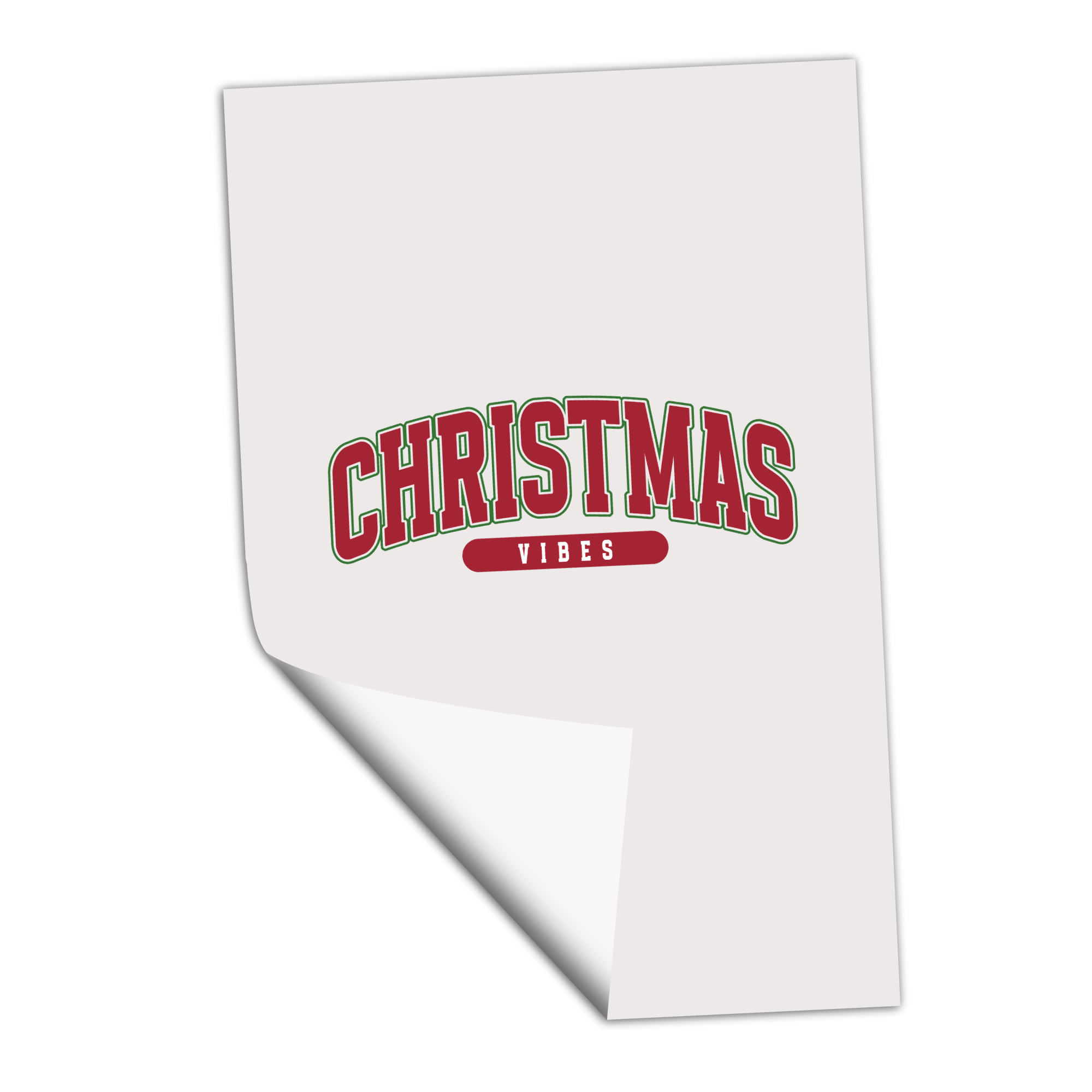 Varsity Christmas Vibes Red - Transfer