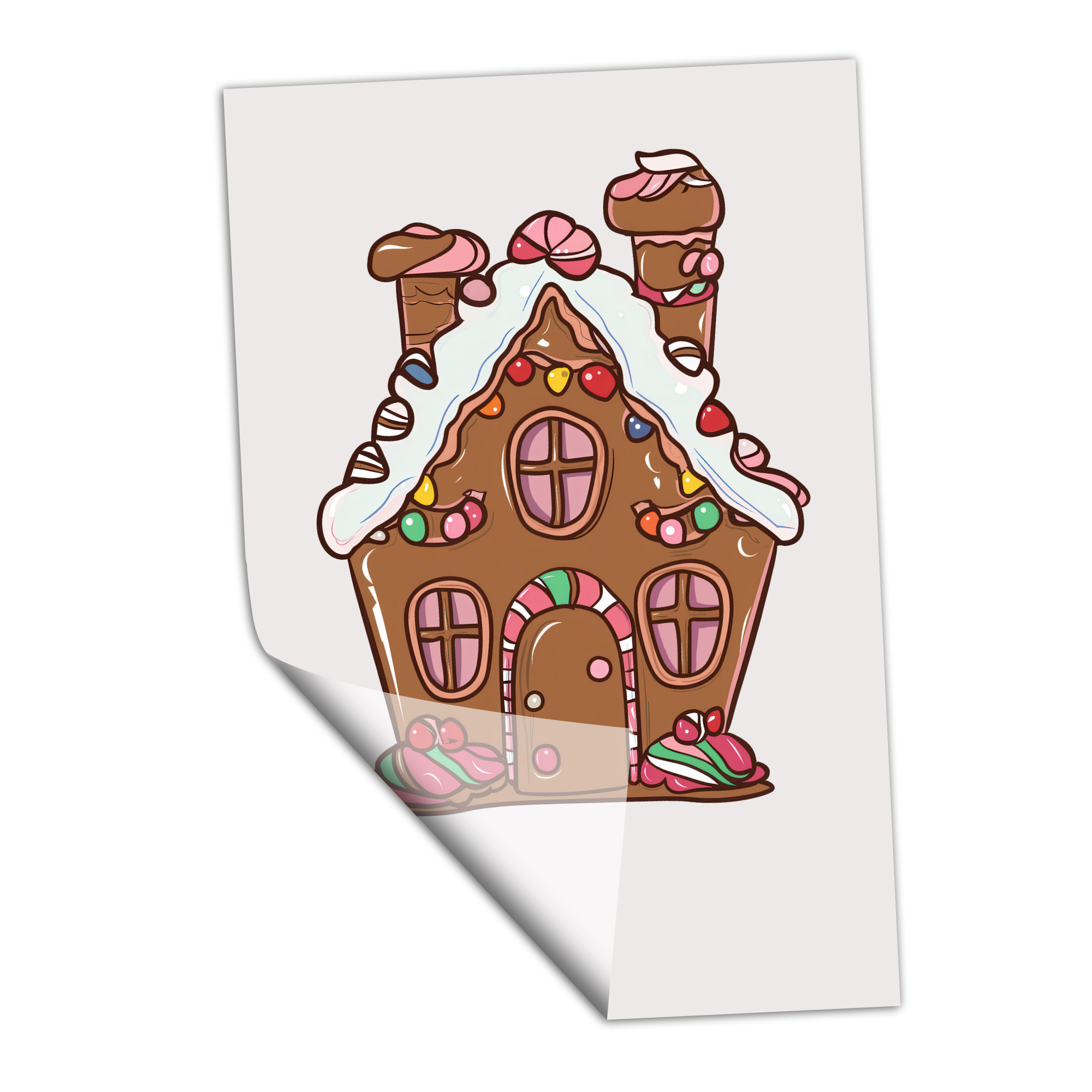 Whimsical Gingerbread House - Transfer