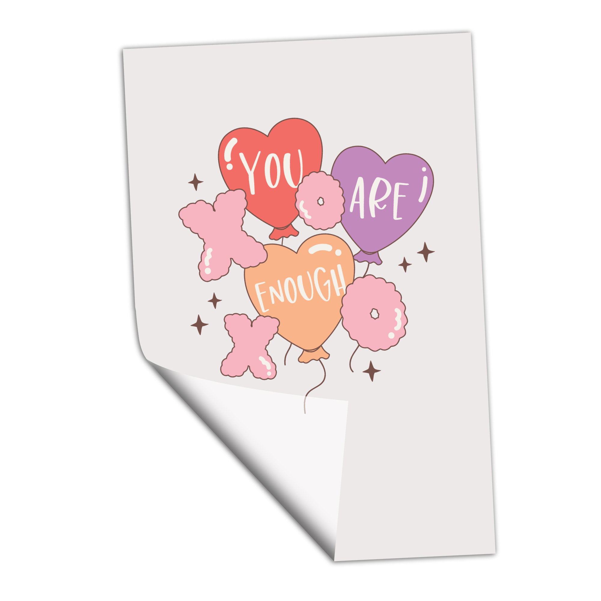 You Are Enough Valentine's Balloons - Transfer